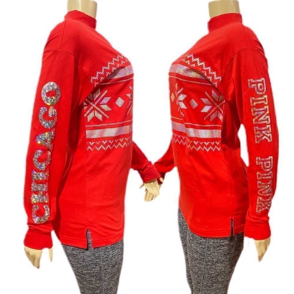 Victoria’s Secret Pink Bling Sequins Holiday tee